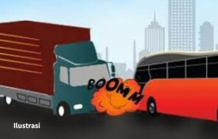 Kecelakaan Bus Medan Jaya dan Truk Terjadi Di Sei Bejangkar Batubara
