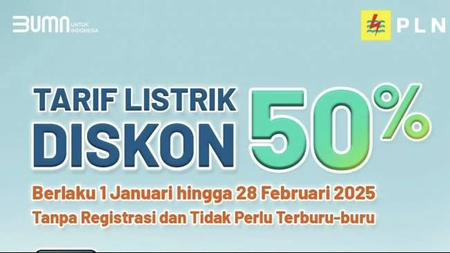 Diskon Tarif Listrik 50% PLN Berlaku Hingga 28 Februari 2025, Ini Cara Mendapatkannya