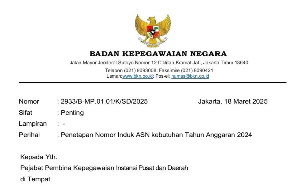 Info Terbaru BKN: Pengangkatan CASN 2024 Dipercepat, Berikut Jadwal TMT CPNS dan PPPK 2024