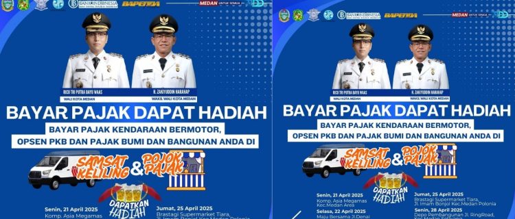 Catat Jadwal Samsat Keliling dan Pojok Pajak Bapenda Medan April 2025