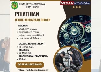 Disnaker Medan Buka Pelatihan Teknik Kendaraan Ringan Mei 2025, Cek Syaratnya