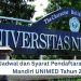 Jadwal dan Syarat Pendaftaran Seleksi Mandiri UNIMED Tahun 2025