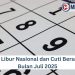 Hari Libur Nasional dan Cuti Bersama Bulan Juli 2025