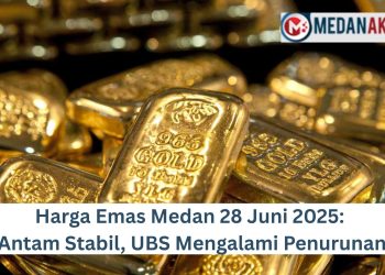 Harga Emas Medan 28 Juni 2025: Antam Stabil, UBS Mengalami Penurunan