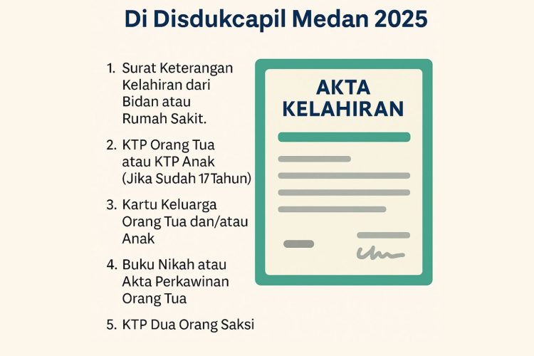 7 Syarat Buat Akta Kelahiran di Disdukcapil Medan 2025