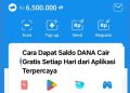 Cara Dapat Saldo DANA Cair Gratis Setiap Hari dari Aplikasi Terpercaya