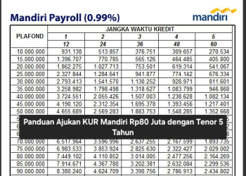 Panduan Ajukan KUR Mandiri Rp80 Juta dengan Tenor 5 Tahun
