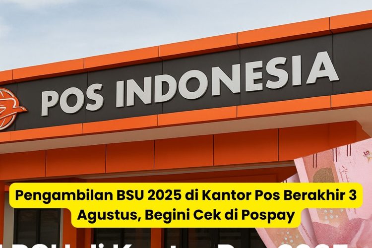 Pengambilan BSU 2025 di Kantor Pos Berakhir 3 Agustus, Begini Cek di Pospay