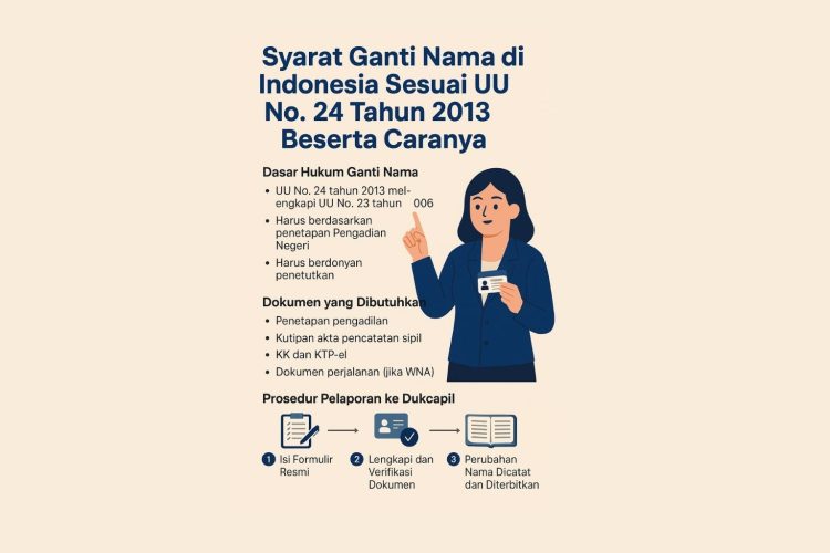 Syarat Ganti Nama di Indonesia Sesuai UU No. 24 Tahun 2013 Beserta Caranya