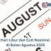 Hari Libur dan Cuti Nasional di Bulan Agustus 2025