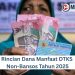 Rincian Dana Manfaat DTKS Non-Bansos Tahun 2025