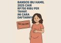 Bansos Ibu Hamil 2025 Cair Rp750 Ribu per Tahap, Ini Cara Daftarnya