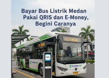 Bayar Bus Listrik Medan Pakai QRIS dan E-Money, Begini Caranya