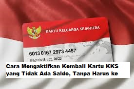 Cara Mengaktifkan Kembali Kartu KKS yang Tidak Ada Saldo, Tanpa Harus ke Kantor