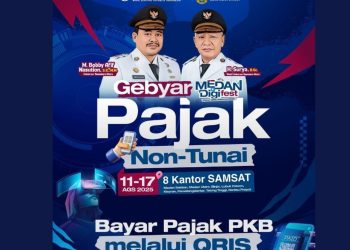 Gebyar Pajak Non-Tunai Serentak di 8 SAMSAT Sumut, Bayar PKB Pakai QRIS