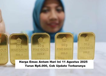 Harga Emas Antam Hari Ini 11 Agustus 2025 Turun Rp6.000, Cek Update Terbarunya