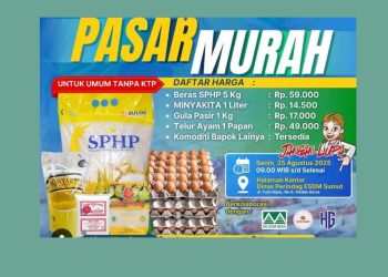 Pasar Murah Dinas Perindag ESDM Sumut Agustus 2025, Ini Rincian Harganya