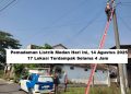 Pemadaman Listrik Medan Hari Ini, 14 Agustus 2025: 17 Lokasi Terdampak Selama 4 Jam