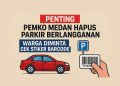 Pemko Medan Hapus Parkir Berlangganan, Warga Diminta Cek Stiker Barcode