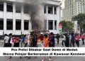 Pos Polisi Dibakar Saat Demo di Medan, Massa Pelajar Berkerumun di Kawasan Kesawan