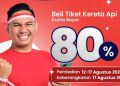 Promo Merdeka KAI Kota Medan Sumut: Diskon 20% untuk Tiket KA Sribilah Utama