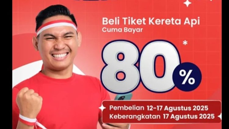 Promo Merdeka KAI Kota Medan Sumut: Diskon 20% untuk Tiket KA Sribilah Utama