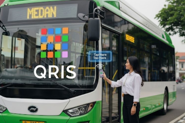 QRIS Tap di Bus Listrik Medan Mulai Berlaku Agustus 2025, Ini Caranya