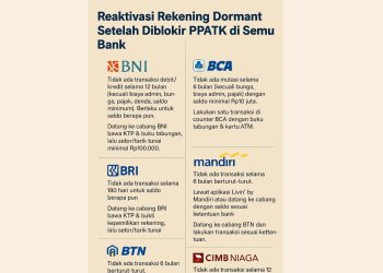 Reaktivasi Rekening Dormant Setelah Diblokir PPATK di Semua Bank