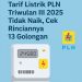 Tarif Listrik PLN Triwulan III 2025 Tidak Naik, Cek Rinciannya 13 Golongan