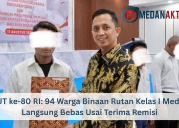 HUT ke-80 RI: 94 Warga Binaan Rutan Kelas I Medan Langsung Bebas Usai Terima Remisi