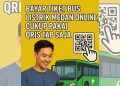 Bayar tiket bus listrik Medan online kini mudah dengan QRIS Tap. Cukup sekali tap, bayar tarif Rp 5.000 untuk umum dan Rp 3.000 untuk pelajar. Praktis dan aman!