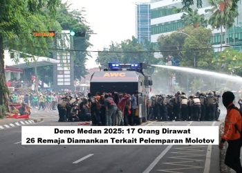 Demo Medan 2025: 17 Orang Dirawat 26 Remaja Diamankan Terkait Pelemparan Molotov