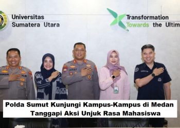 Polda Sumut Kunjungi Kampus-Kampus di Medan, Tanggapi Aksi Unjuk Rasa Mahasiswa