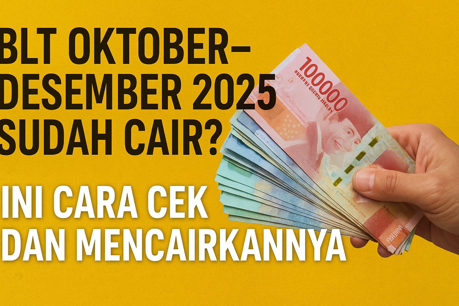 BLT Oktober–Desember 2025 Sudah Cair? Ini Cara Cek dan Mencairkannya.