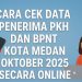 Cara Cek Data Penerima PKH dan BPNT Kota Medan Oktober 2025 Secara Online