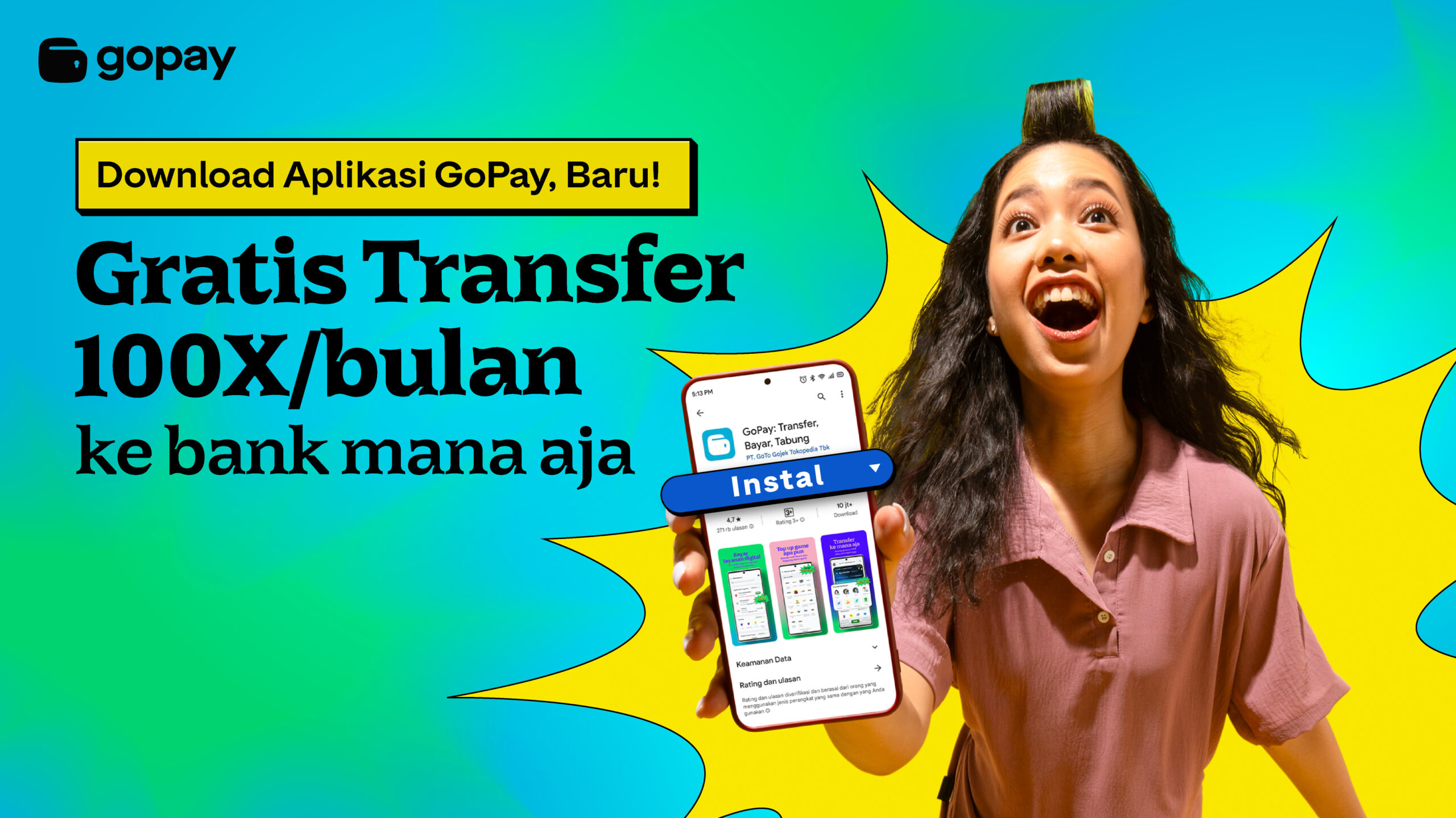 Dowload Aplikasi Gopay, Dapatkan Hadiah Vocher Rp100.000 Ribu