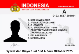 Syarat dan Biaya Buat SIM A Baru Oktober 2025