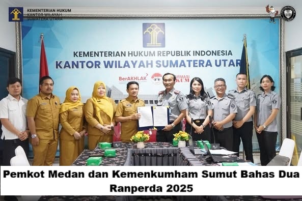 Pemkot Medan dan Kemenkumham Sumut Bahas Dua Ranperda 2025