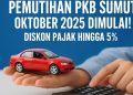 Pemutihan PKB Sumut Oktober 2025 Dimulai! Diskon Pajak Hingga 5%
