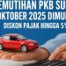 Pemutihan PKB Sumut Oktober 2025 Dimulai! Diskon Pajak Hingga 5%