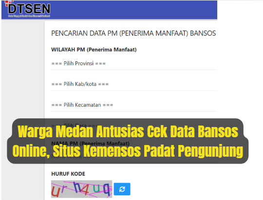 Warga Medan Antusias Cek Data Bansos Online, Situs Kemensos Padat Pengunjung