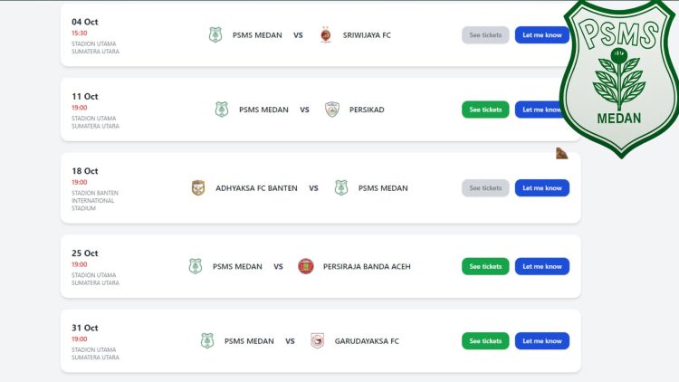 Simak Cara Beli Tiket PSMS Medan di Kinantan.id Untuk  Liga 2 Tahun 2025
