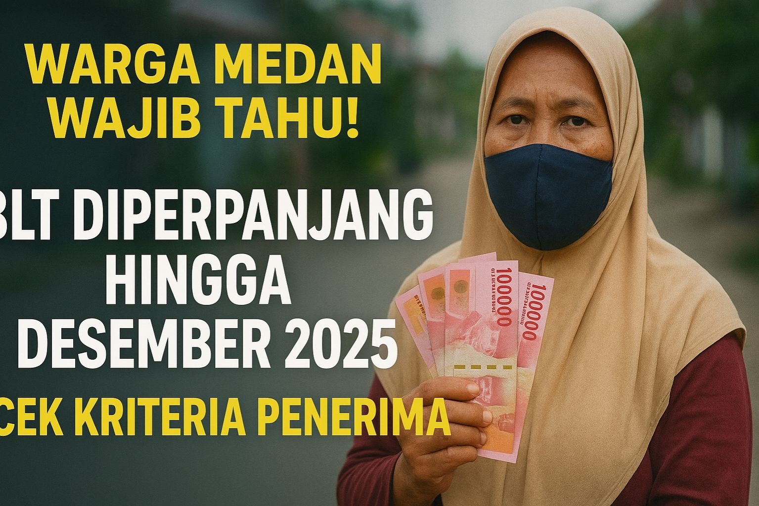 Warga Medan Wajib Tahu! BLT Diperpanjang Hingga Desember 2025, Cek Kriteria Penerima