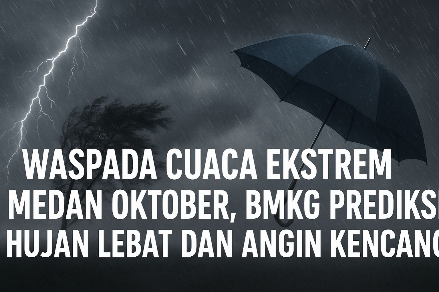 Waspada Cuaca Ekstrem Medan Oktober, BMKG Prediksi Hujan Lebat dan Angin Kencang