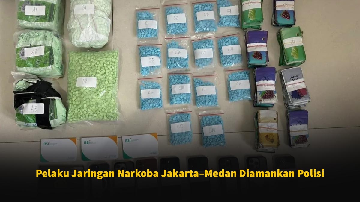 Pelaku Jaringan Narkoba Jakarta–Medan Diamankan Polisi