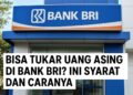 Bisa Tukar Uang Asing di Bank BRI Ini Syarat dan Caranya
