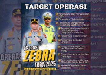Operasi Zebra Toba Medan 17-30 November 2025 Ini Daftar Lengkap Sanksi Tilang