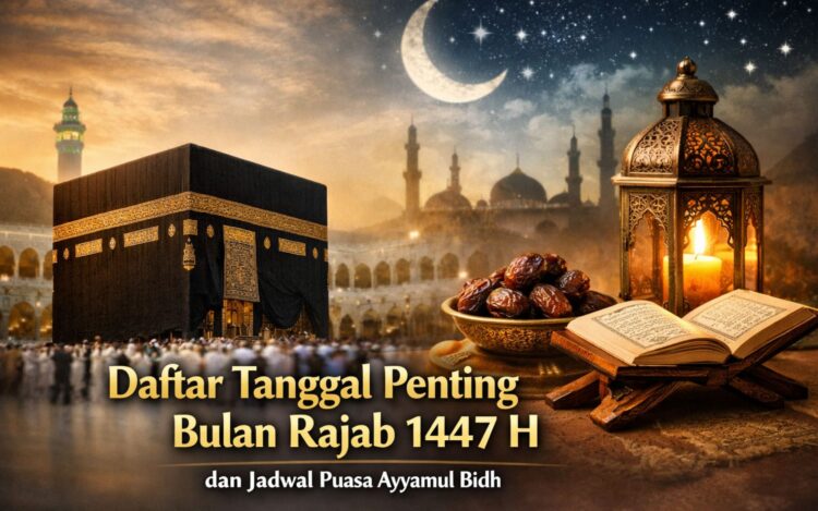 Daftar Tanggal Penting Bulan Rajab 1447 H dan Jadwal Puasa Ayyamul Bidh