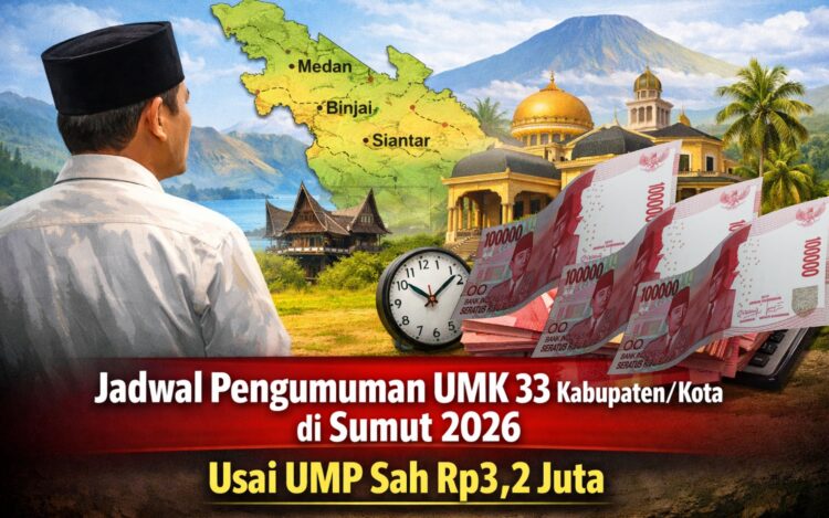 Jadwal Pengumuman UMK 33 Kabupaten/Kota di Sumut 2026 Usai UMP Sah Rp3,2 Juta