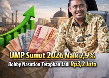 UMP Sumut 2026 Naik 7,9%, Bobby Nasution Tetapkan Jadi Rp3,2 Juta